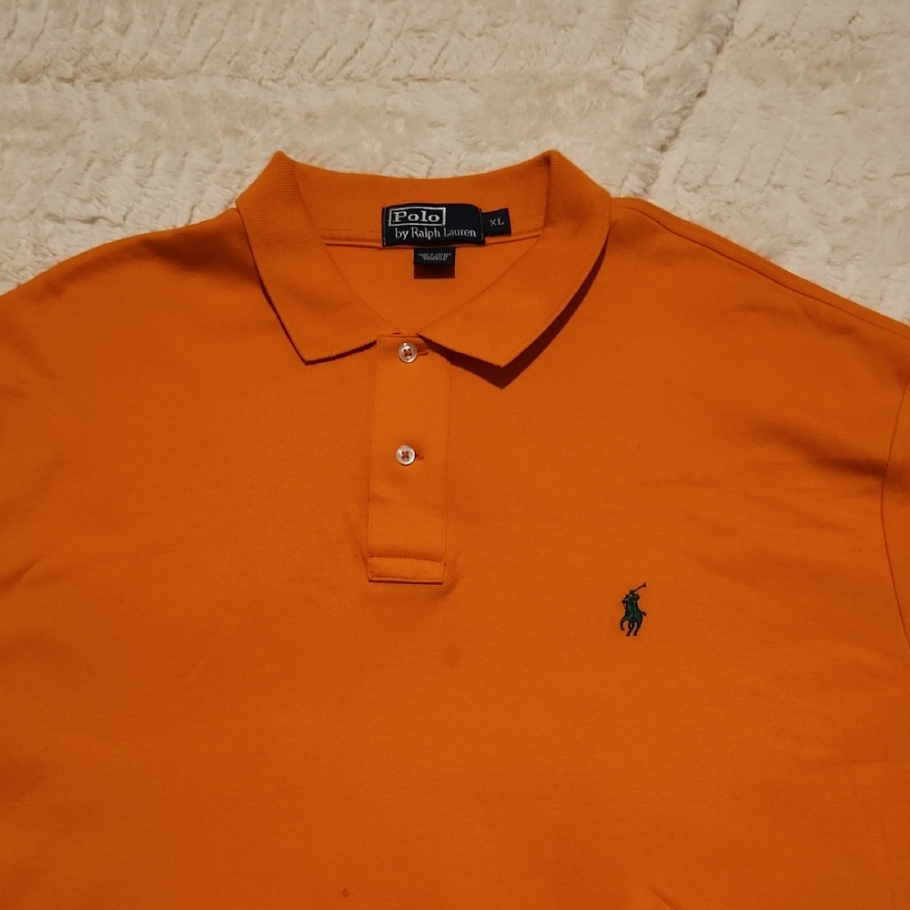 Polo by Ralph Lauren Men's Bright Orange Polo Shirt